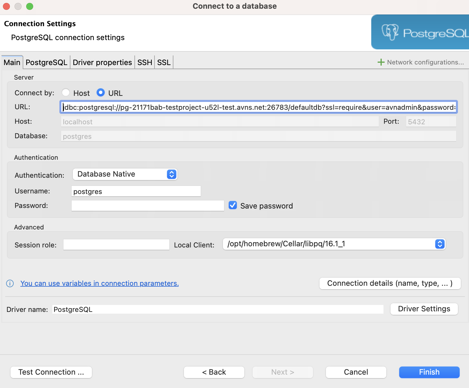 Connect to Aiven for PostgreSQL with DBeaver